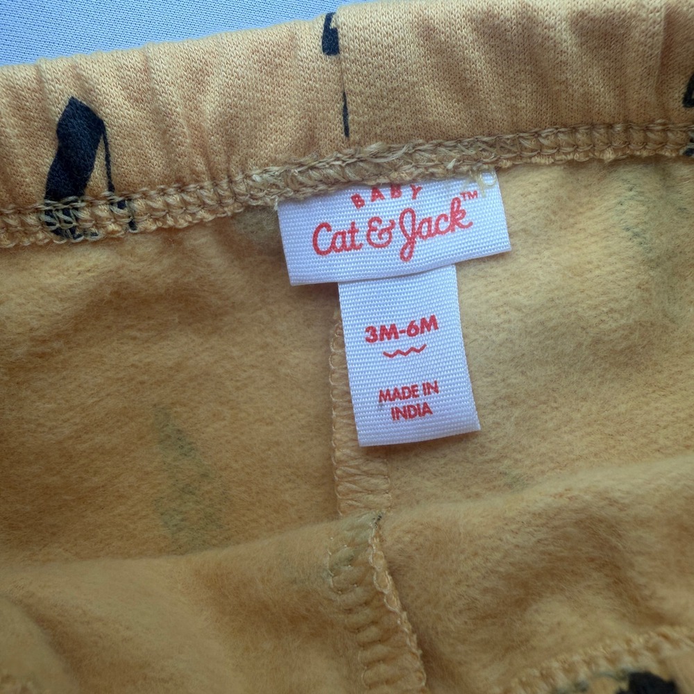 Cat & Jack Baby Boy Lightning Bolt Sweatshirt Joggers Denim Pants Set 0-6M 3pc - Picture 6 of 7